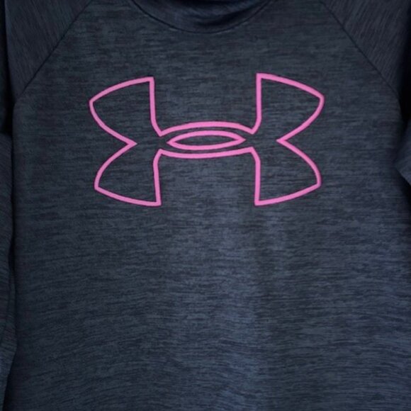 Under Armour Cold Gear Hoodie Loose M Navy Pink Activewear Running Casual Warm - Picture 5 of 9